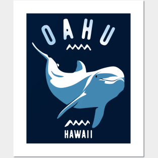 Swimming With Dolphins Oahu Hawaii - Scuba Diving Posters and Art